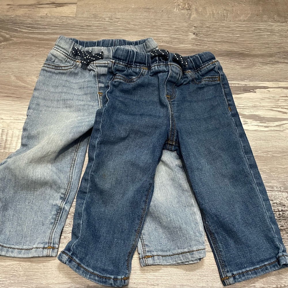 Infant Denim Jeans Set - Light Blue and Dark Blue